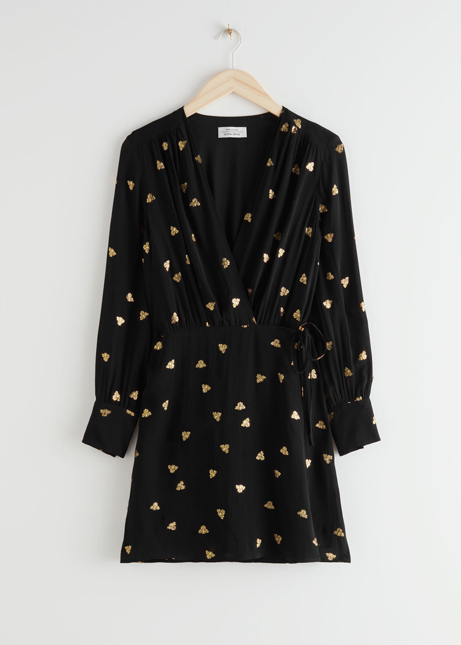 Wrap Dress And Other Stories Black And White Dress Other Stories - Main Image