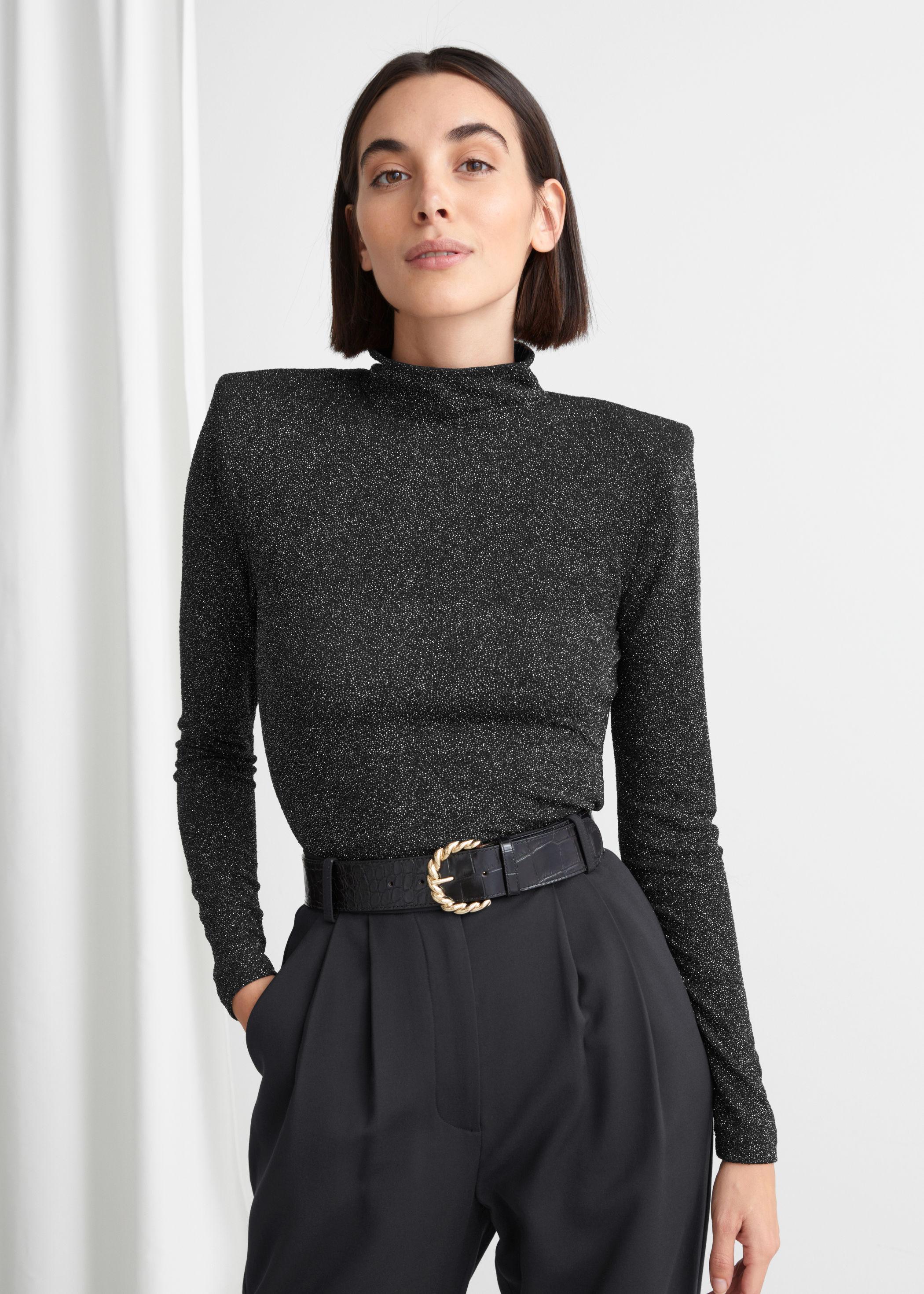 BlingGlri Womens Fashion Knit Turtleneck Knit Beaded Sweater