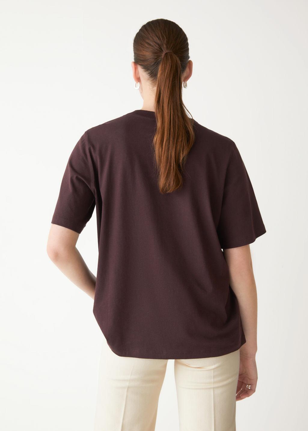 Other Stories Sleeve Crewneck T-shirt in Brown | Lyst
