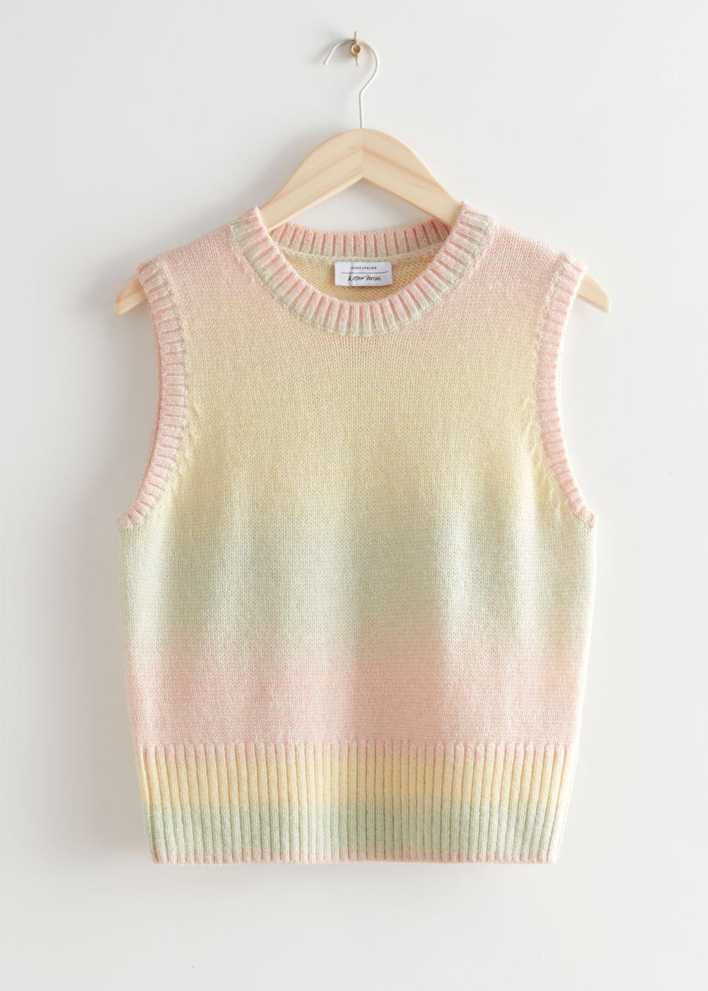 & Other Stories Rainbow Knit Vest in Green | Lyst Canada
