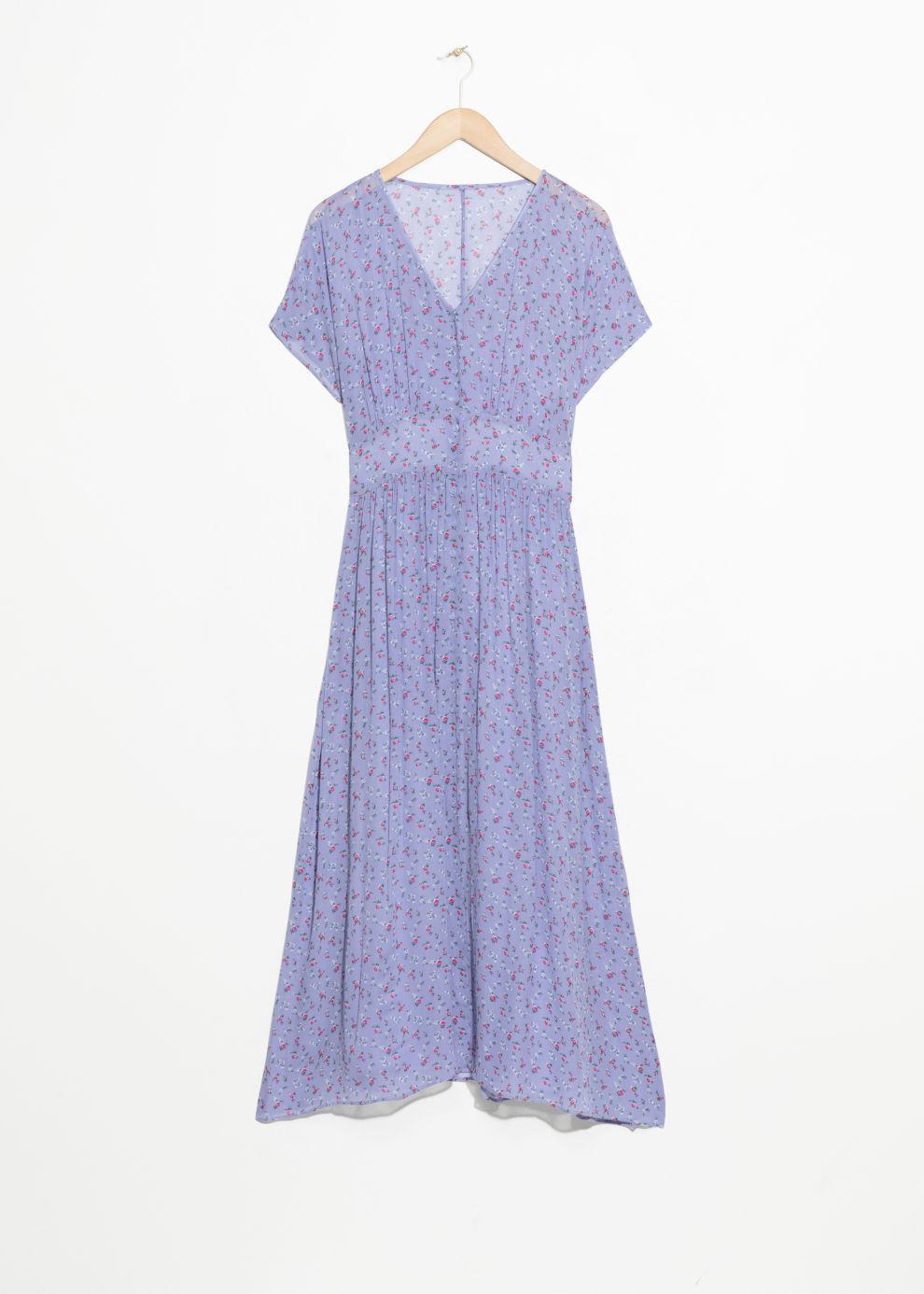& other stories blue floral dress