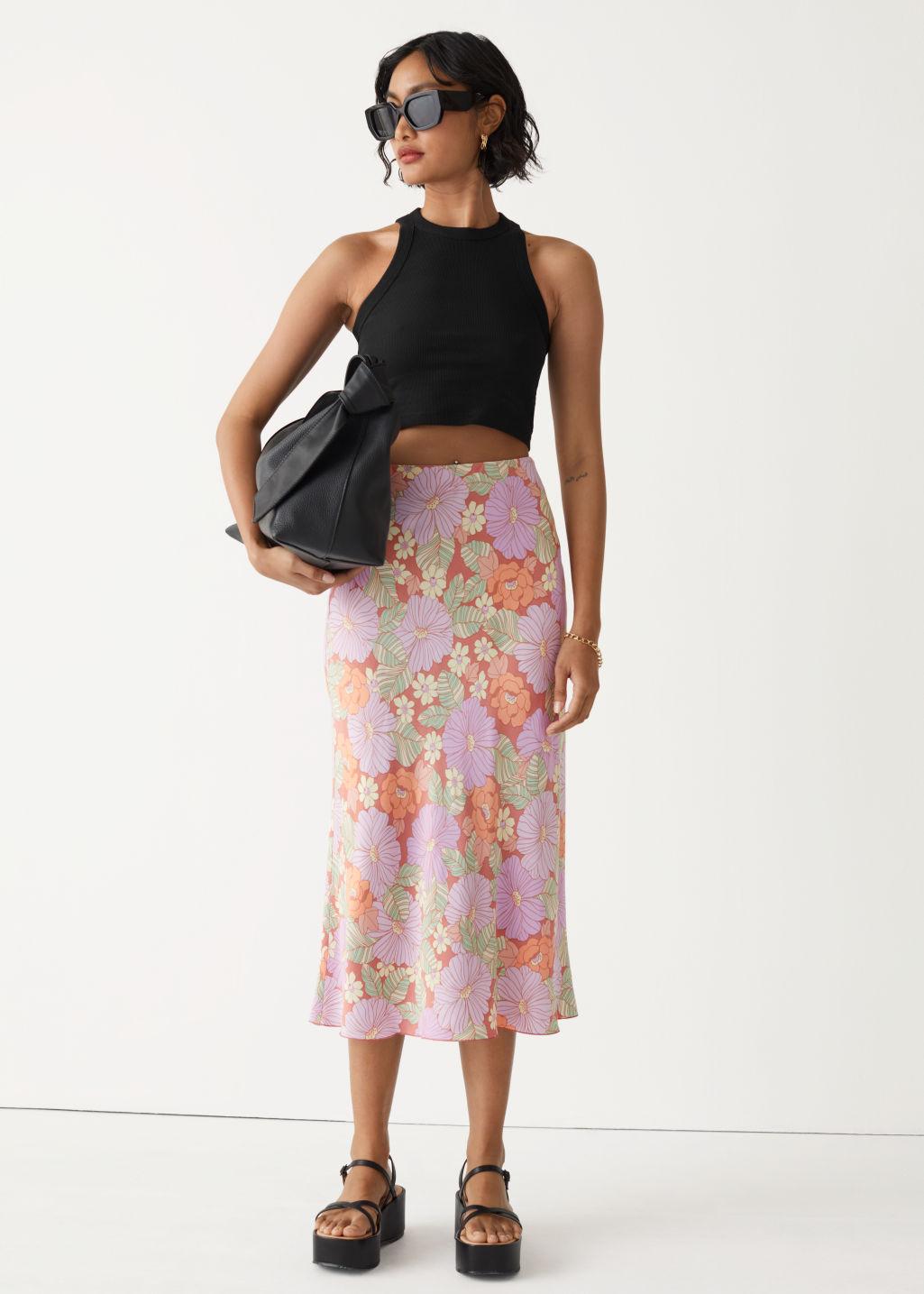 & Other Stories A-line Midi Skirt in Beige (Natural) | Lyst