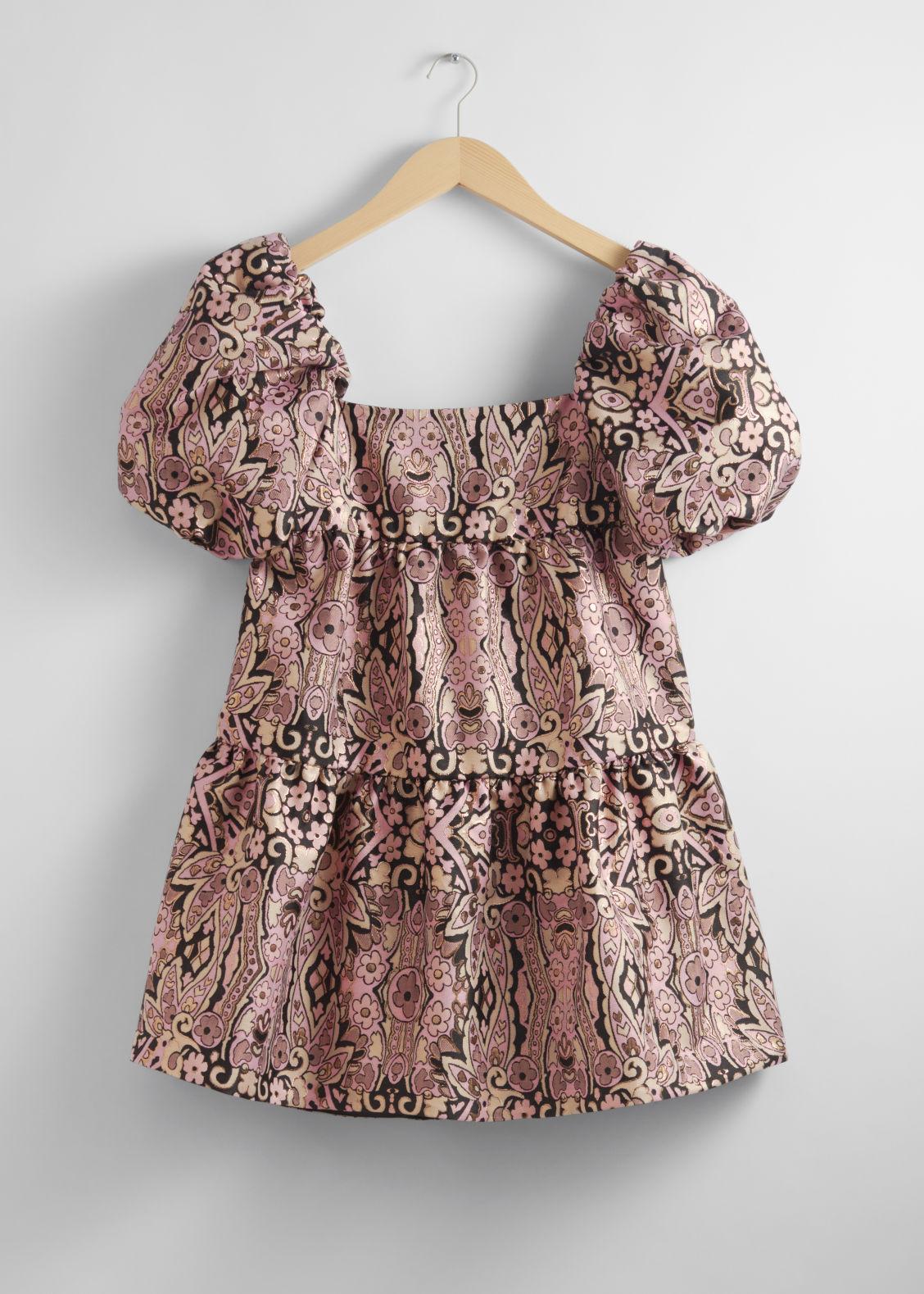 Other Stories Puff Sleeve Mini Dress in Gray Lyst