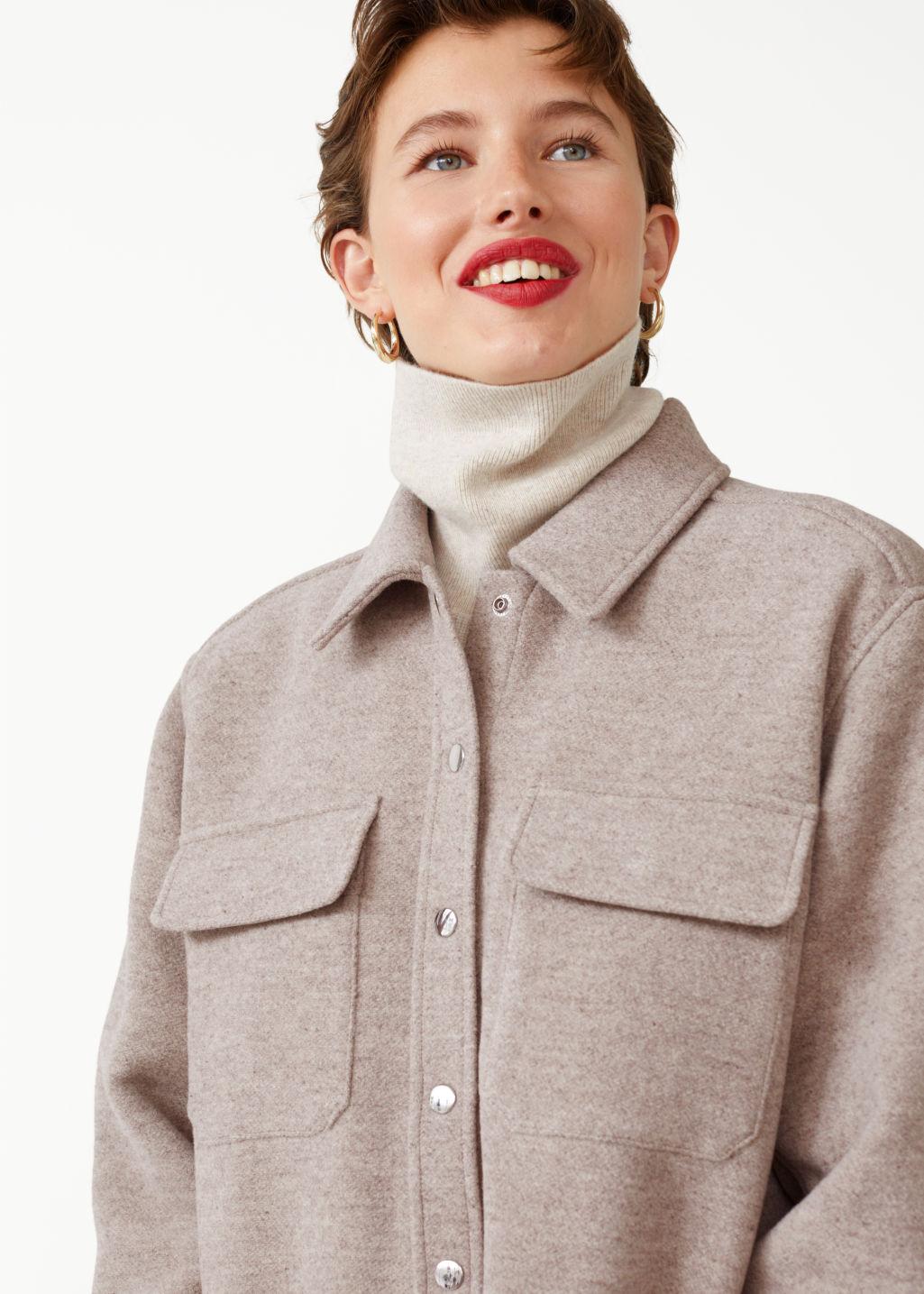 Oversized wool overshirt Clearance