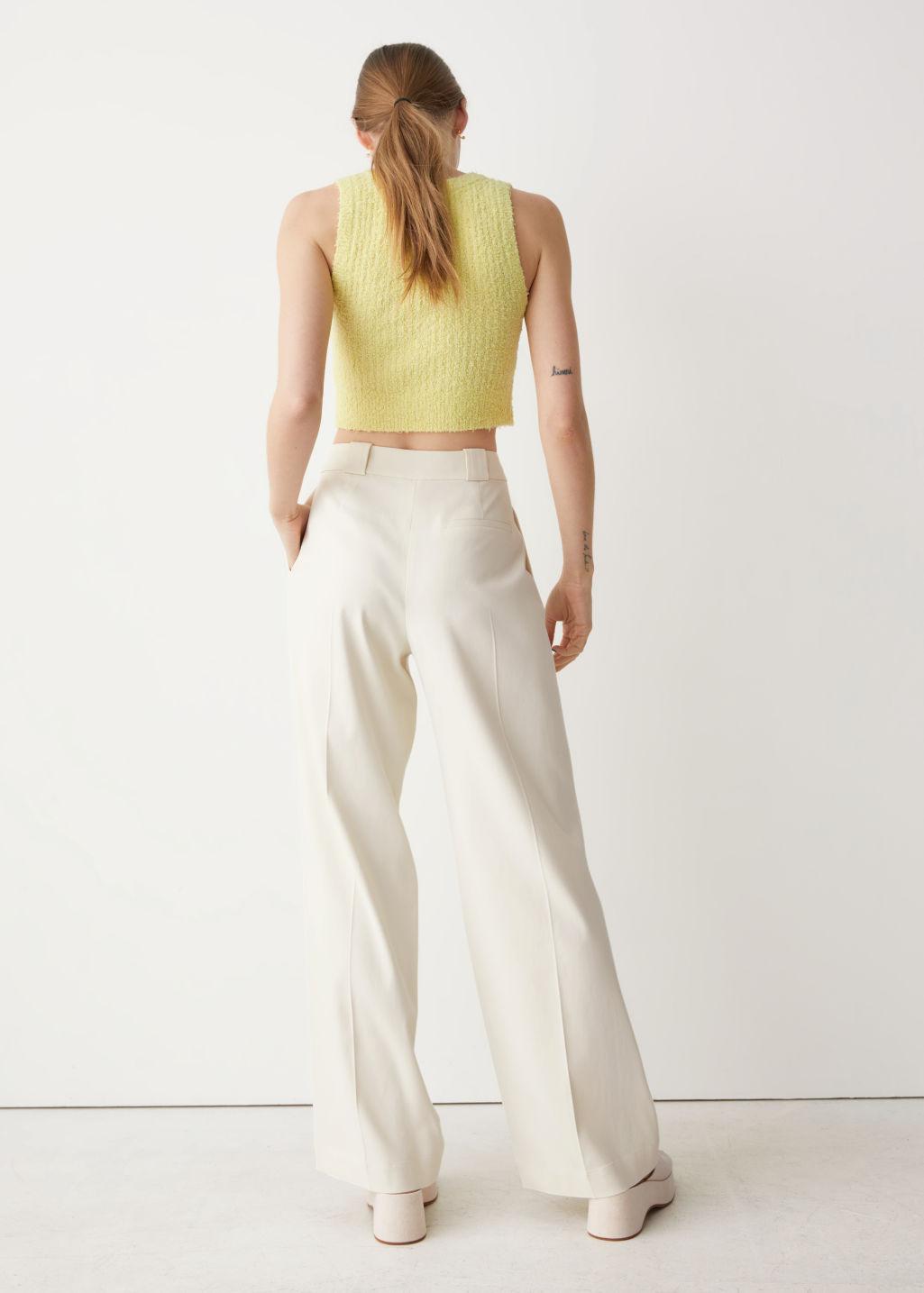 Wool Relaxed Press Crease Trousers 
