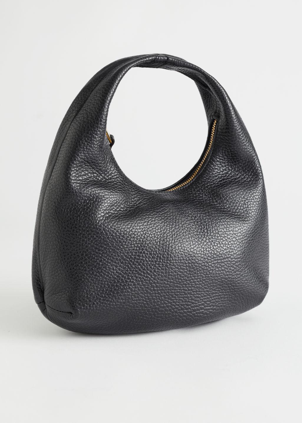& Other Stories Leather Hand Bag in Black | Lyst