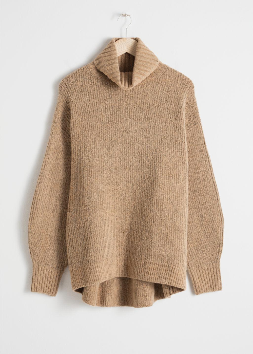 & Other Stories Oversized Turtleneck Sweater in Beige (Natural) - Lyst