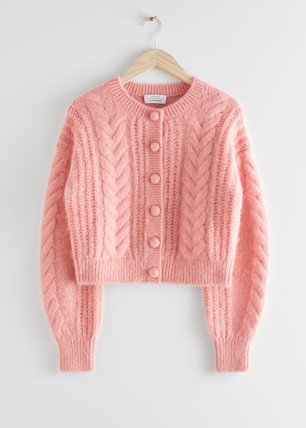 & other stories pink cardigan