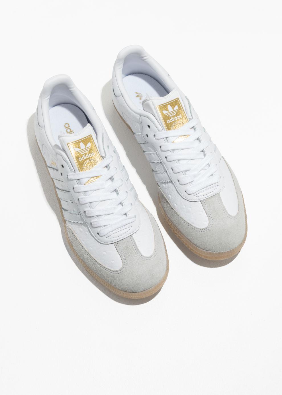 adidas sambarose triple white