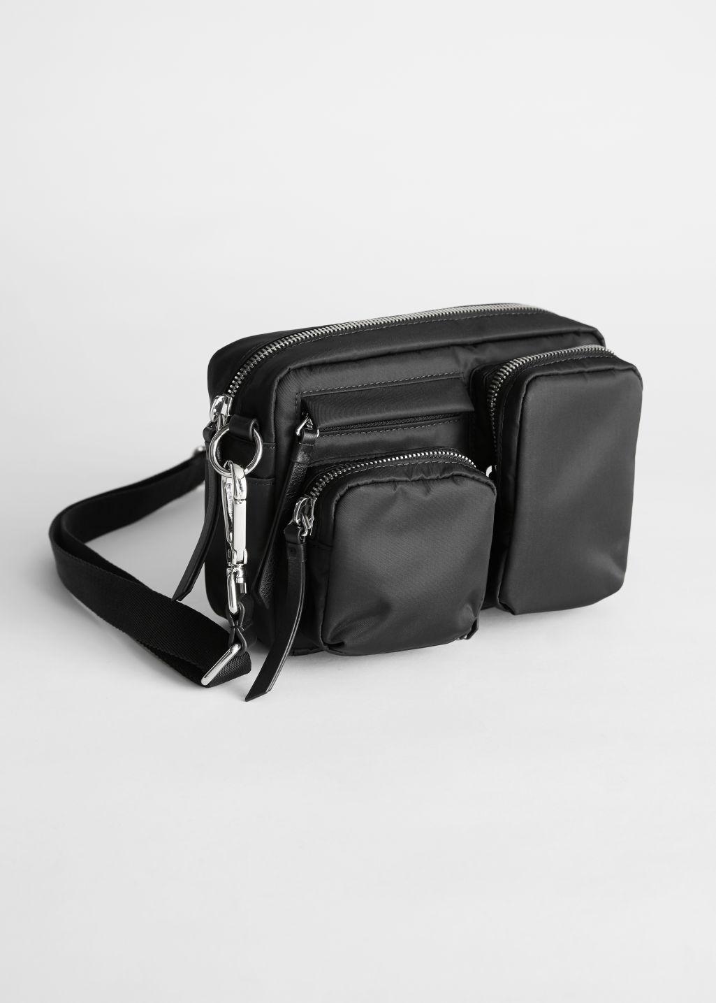 & Other Stories Nylon Multi Pocket Crossbody Bag in Black | Lyst