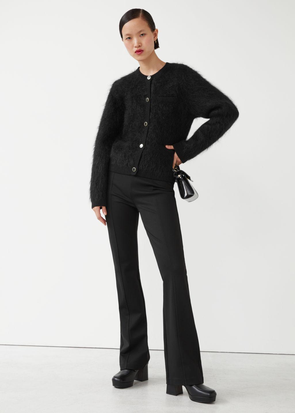 & Other Stories Bouclé Knit Cardigan in Black Lyst