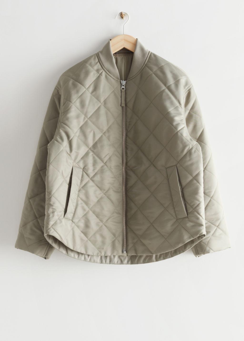 & Other Stories Oversized Quilted Jacket in Green Lyst