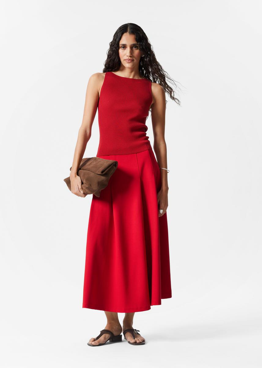 Jupe Droite & Other Stories – Taille UK 10 – Vert Midi 100% Viscose – Bon état