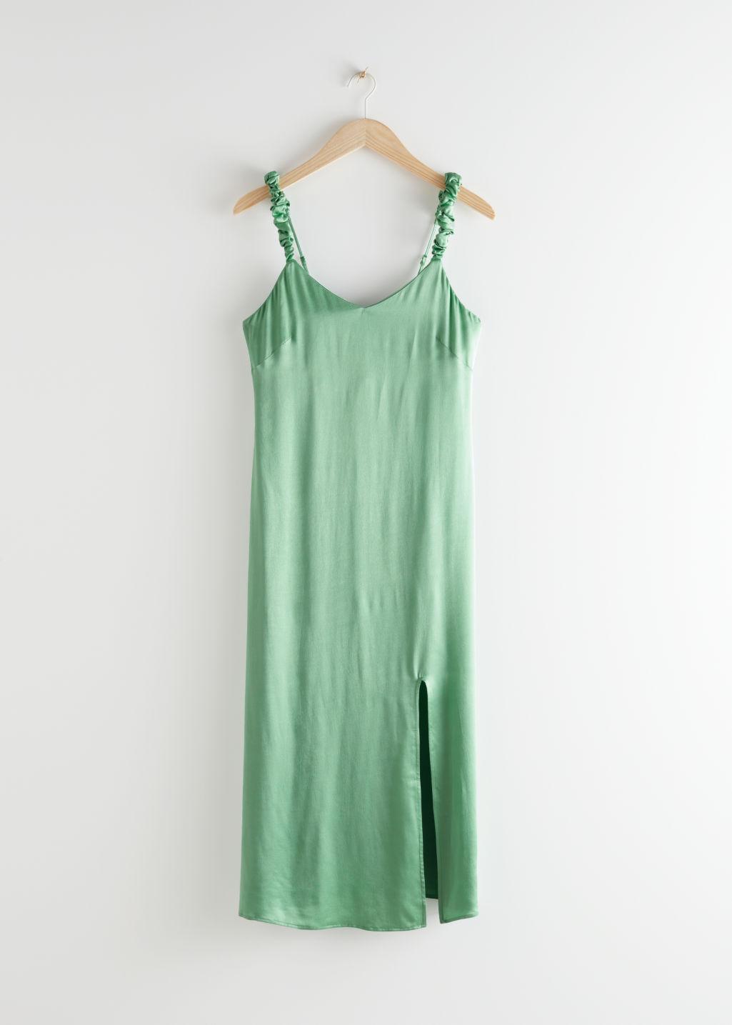 & Other Stories Scrunchie Strap Midi Dress in Green | Lyst UK