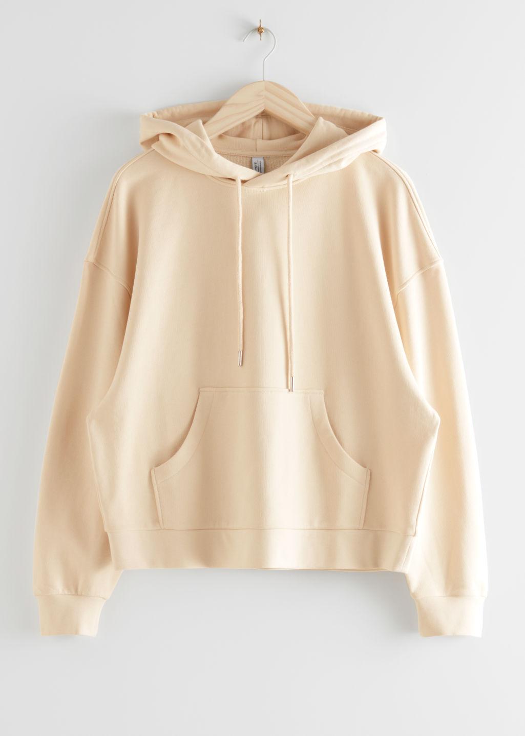 & Other Stories Cotton Oversized Boxy Hooded Sweatshirt in Beige (Natural)  - Lyst