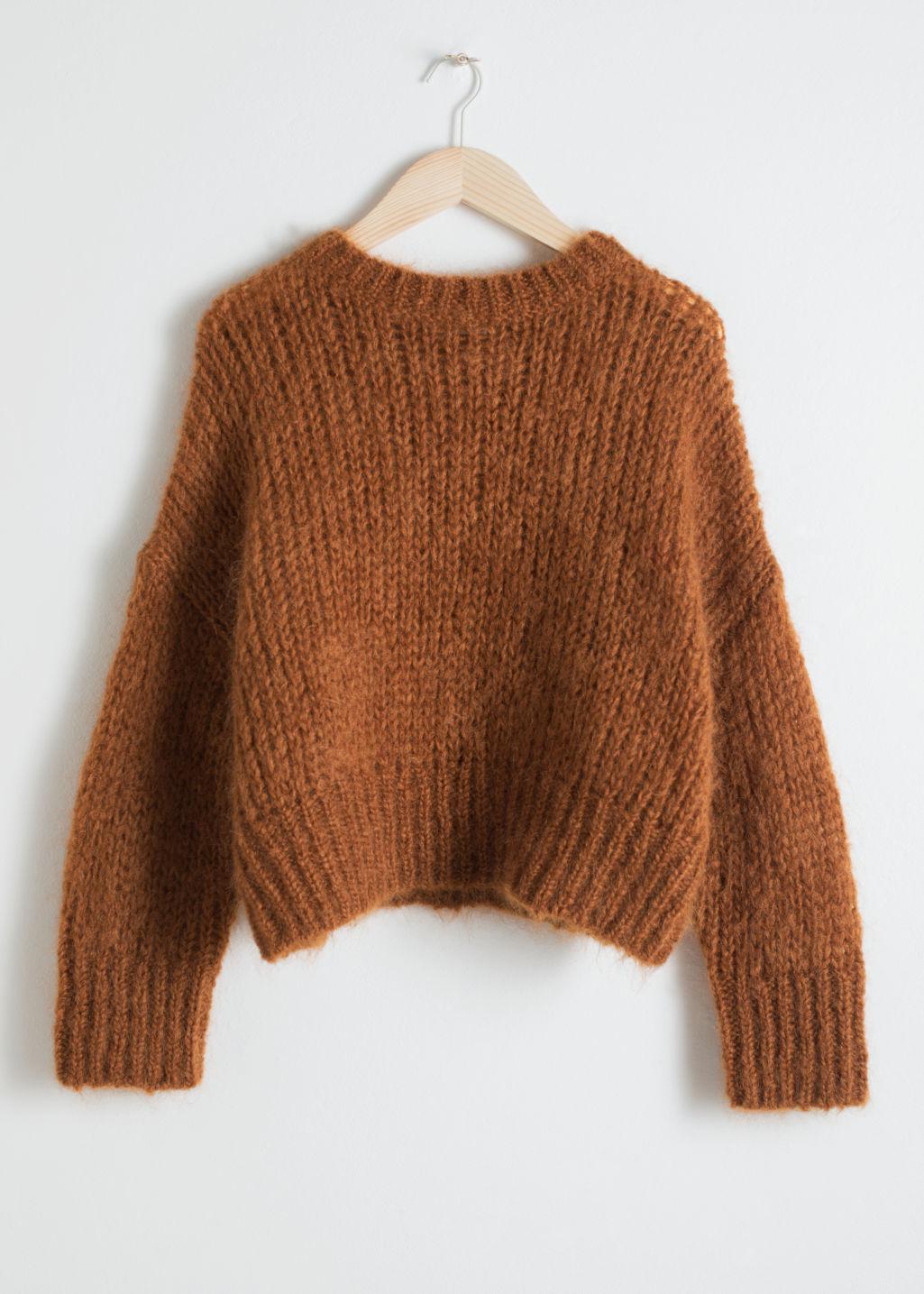 & Other Stories Wool Blend Chunky Knit Sweater in Orange - Lyst
