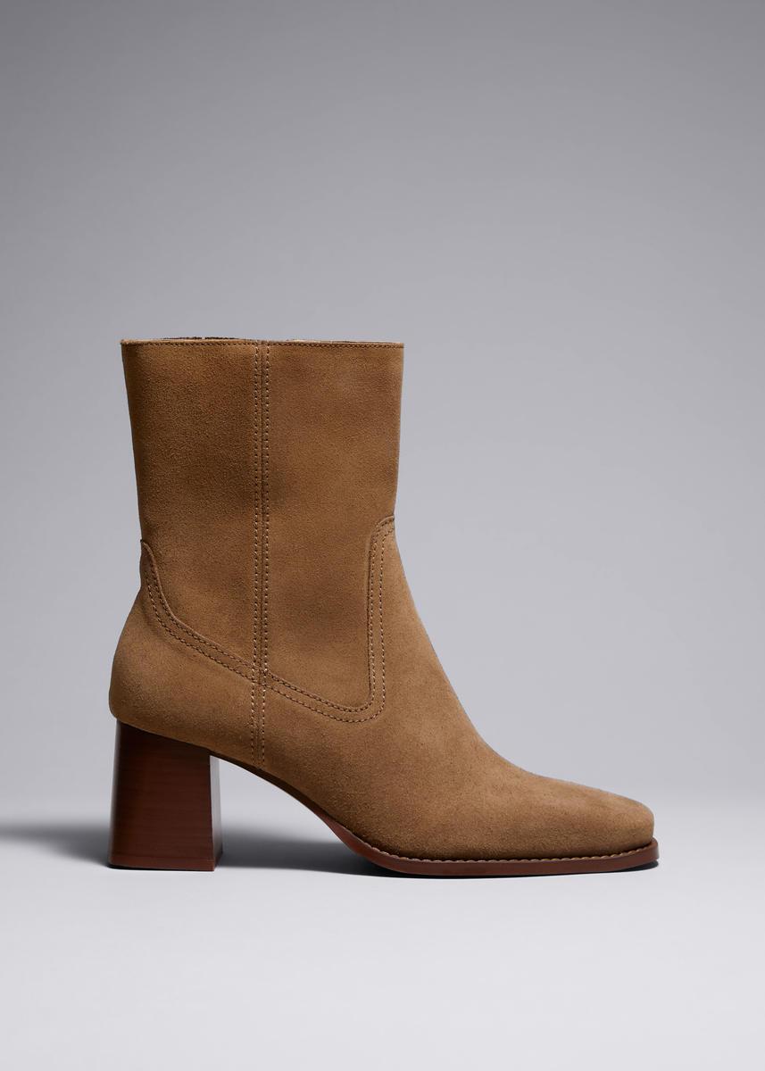 & other stories suede ankle boots