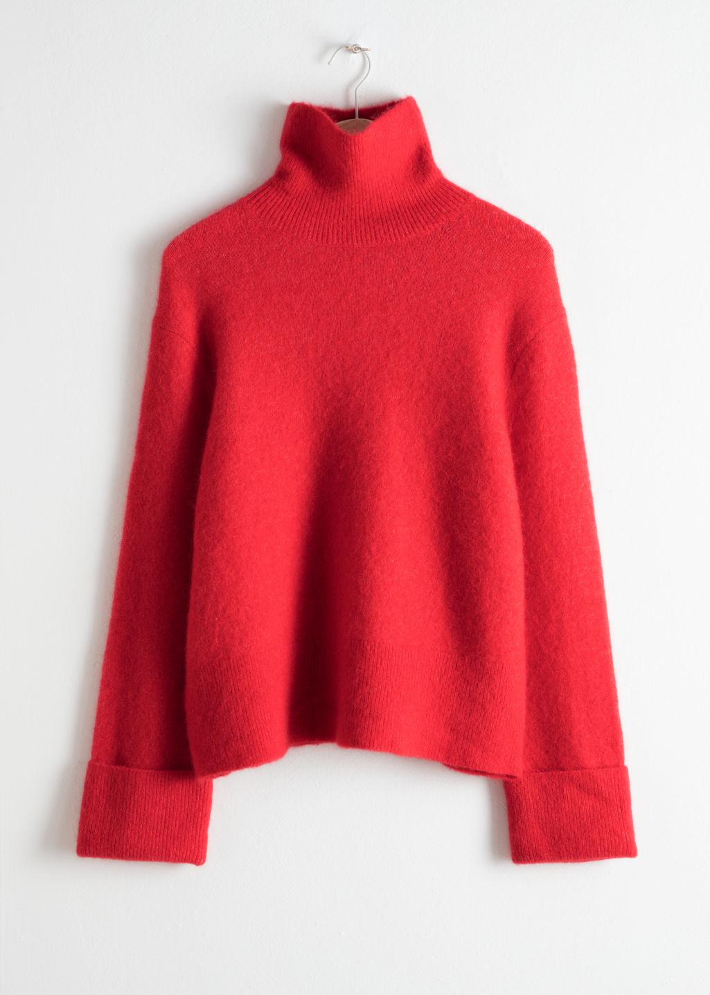 alpaca blend turtleneck sweater
