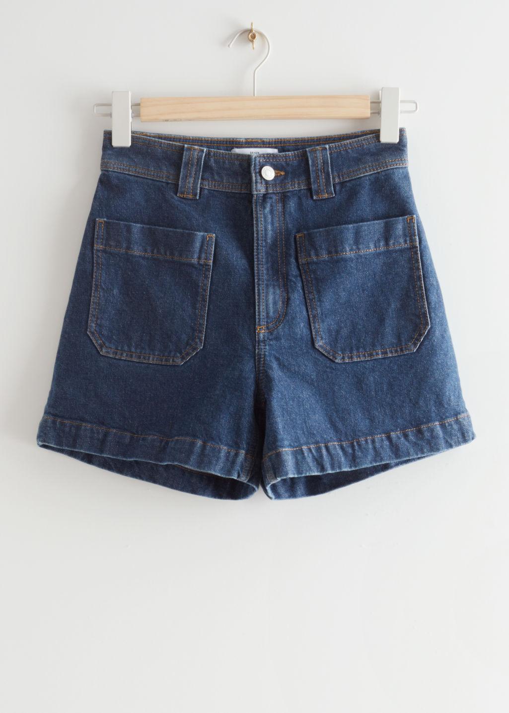 Patch Pocket Denim Shorts 