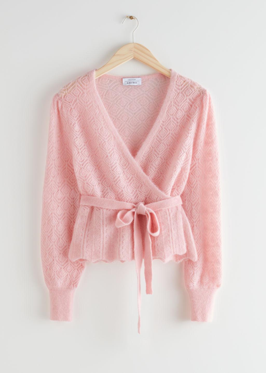& other stories pink cardigan