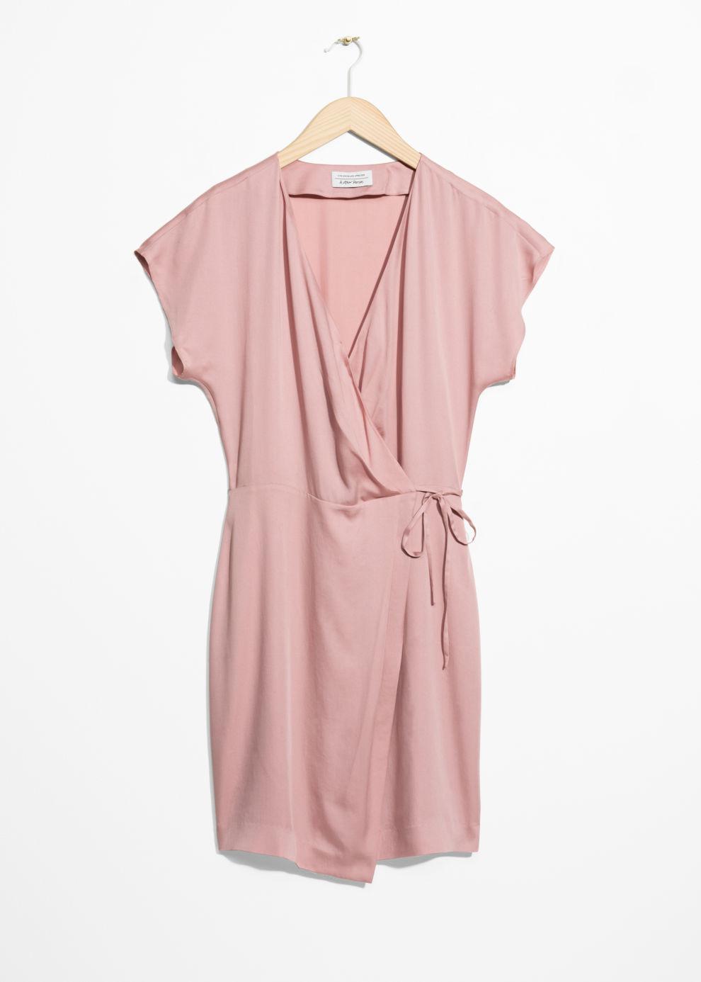 \u0026 Other Stories Wrap Dress in Pink - Lyst