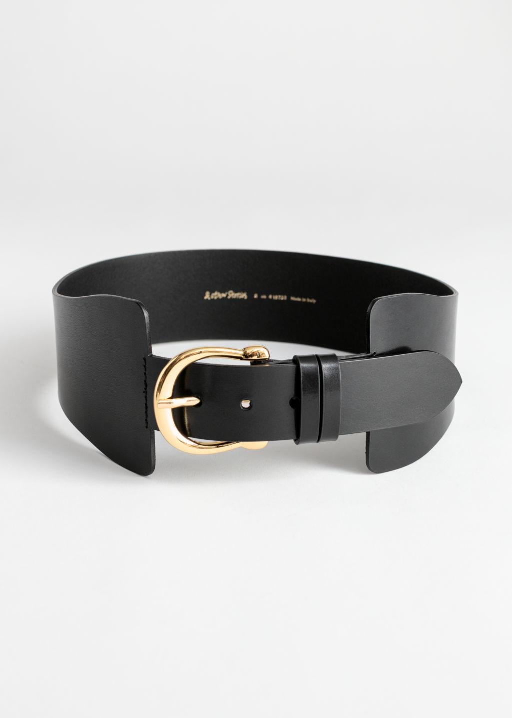 \u0026 Other Stories Leather Wide Waist Belt 