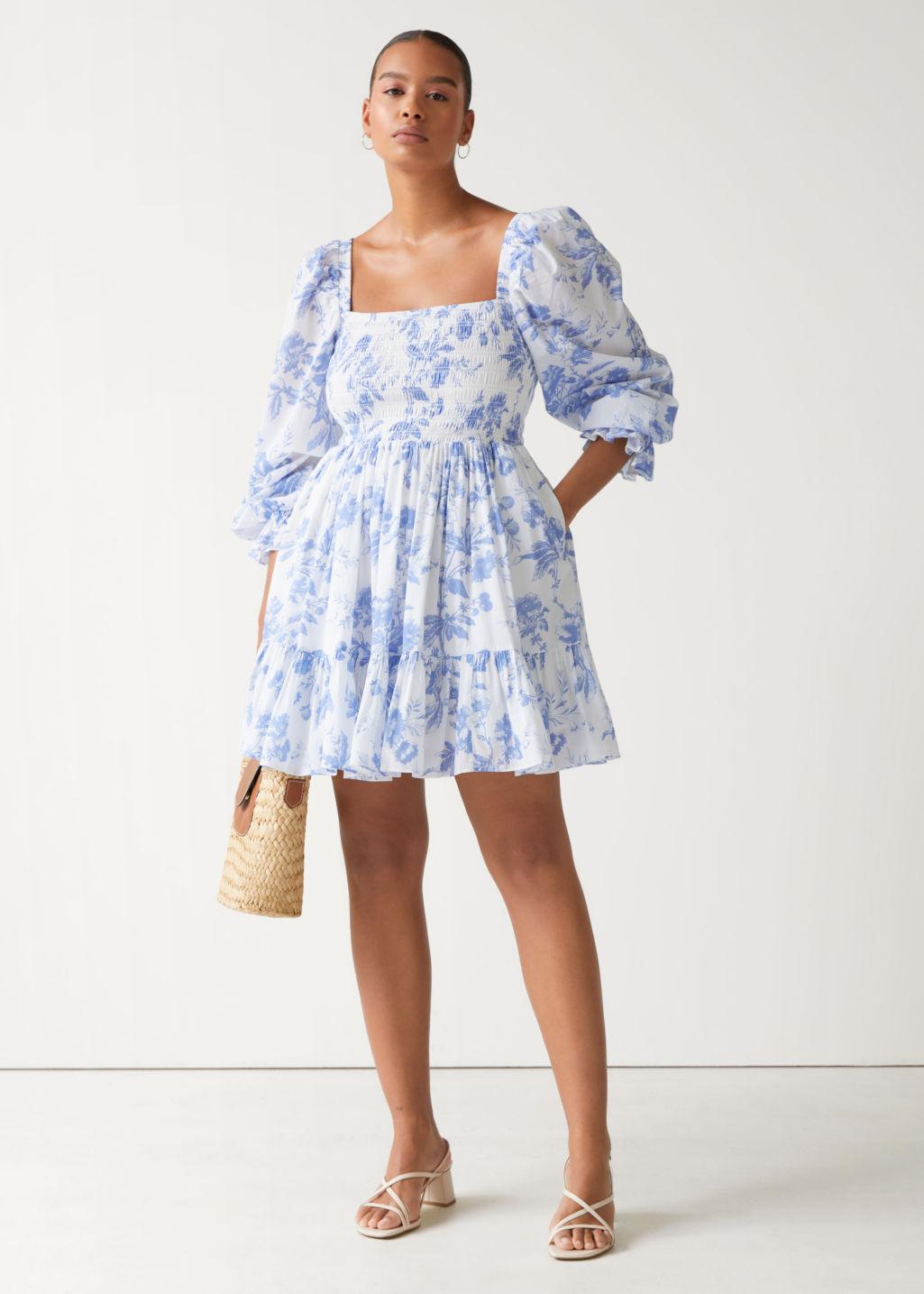 \u0026 Other Stories Smocked Mini Dress in 