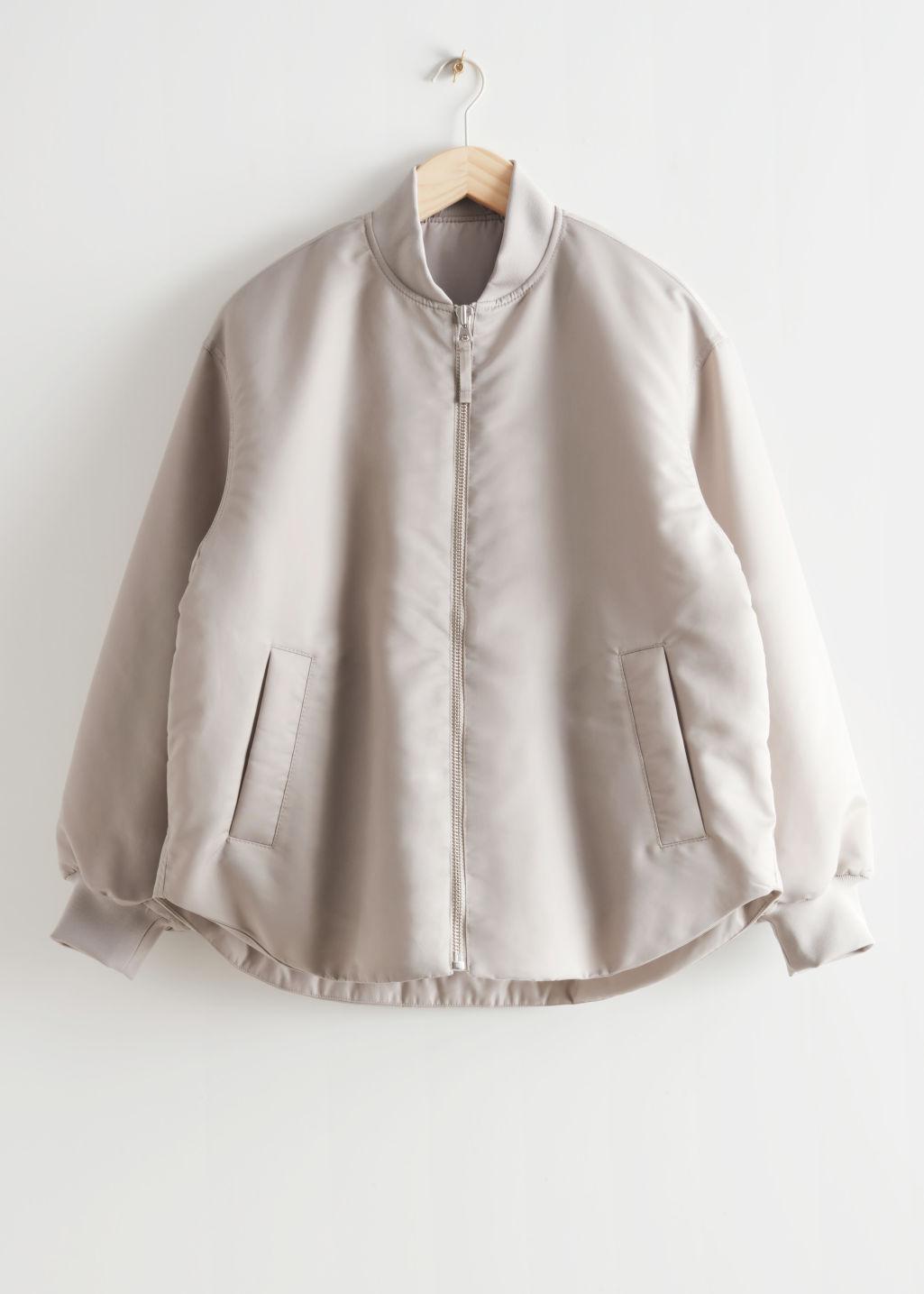 oversized padded bomber jacket