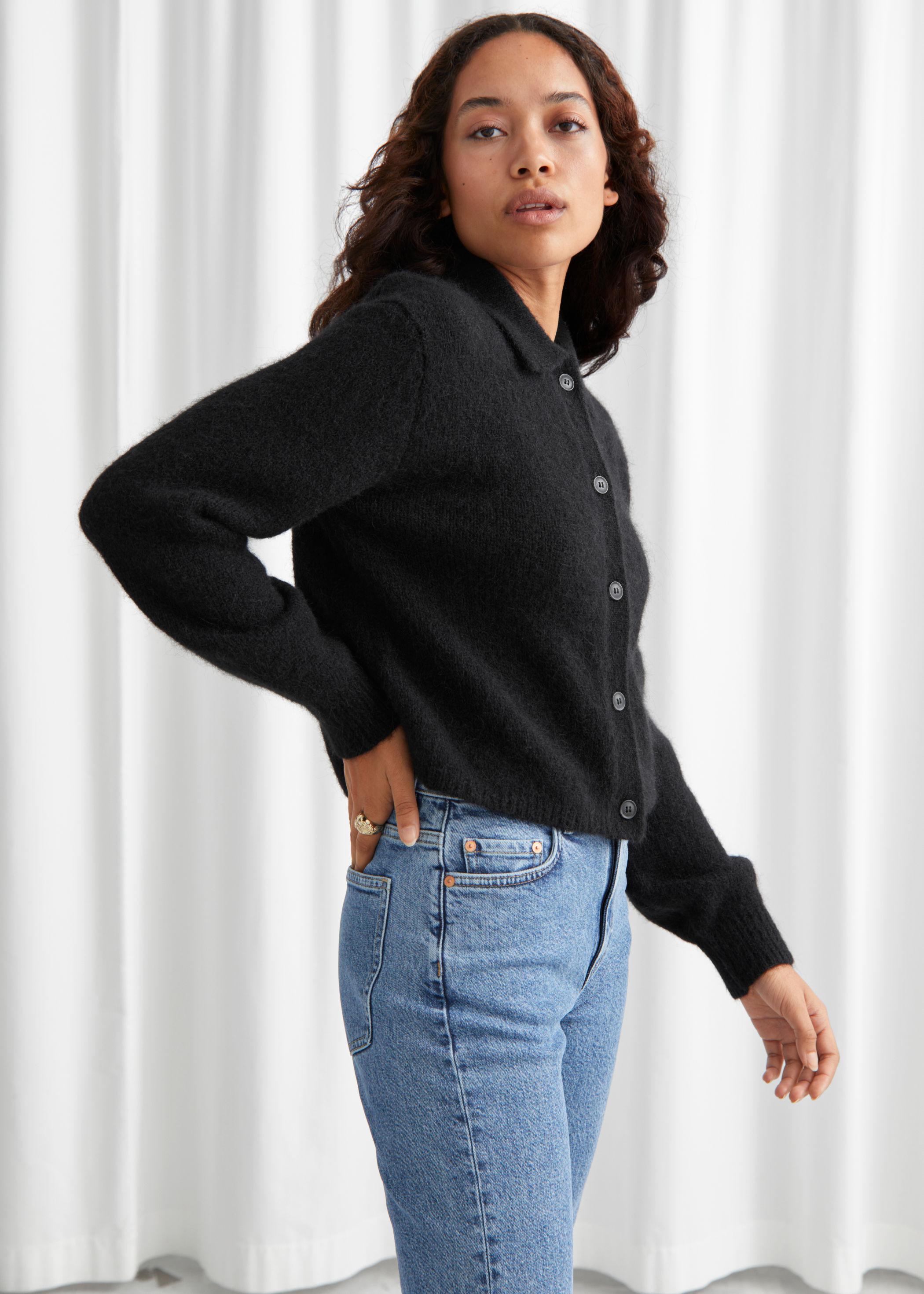 dinosaur button knit cardigan