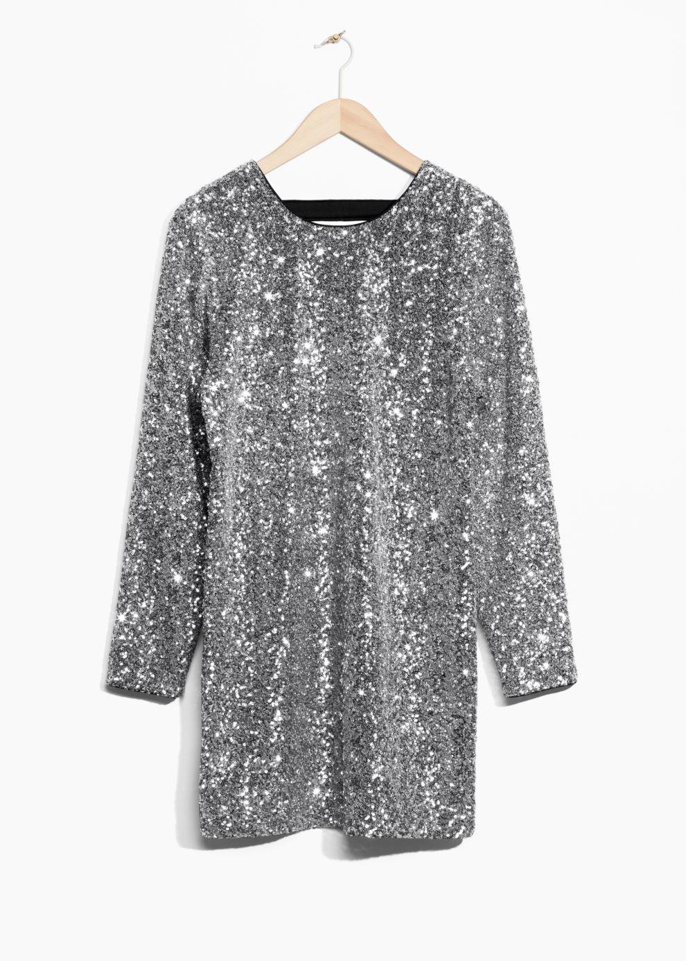 & Other Stories Sequin Dress in Grey (Gray) - Lyst