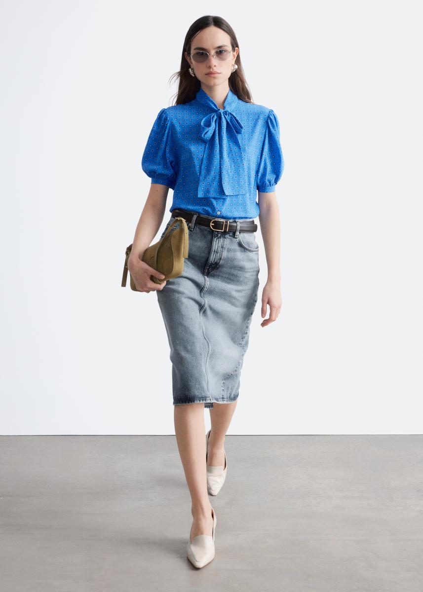 Chemise Blouse Marine Other Stories Taille 36/38 - Occasion Très Bon état