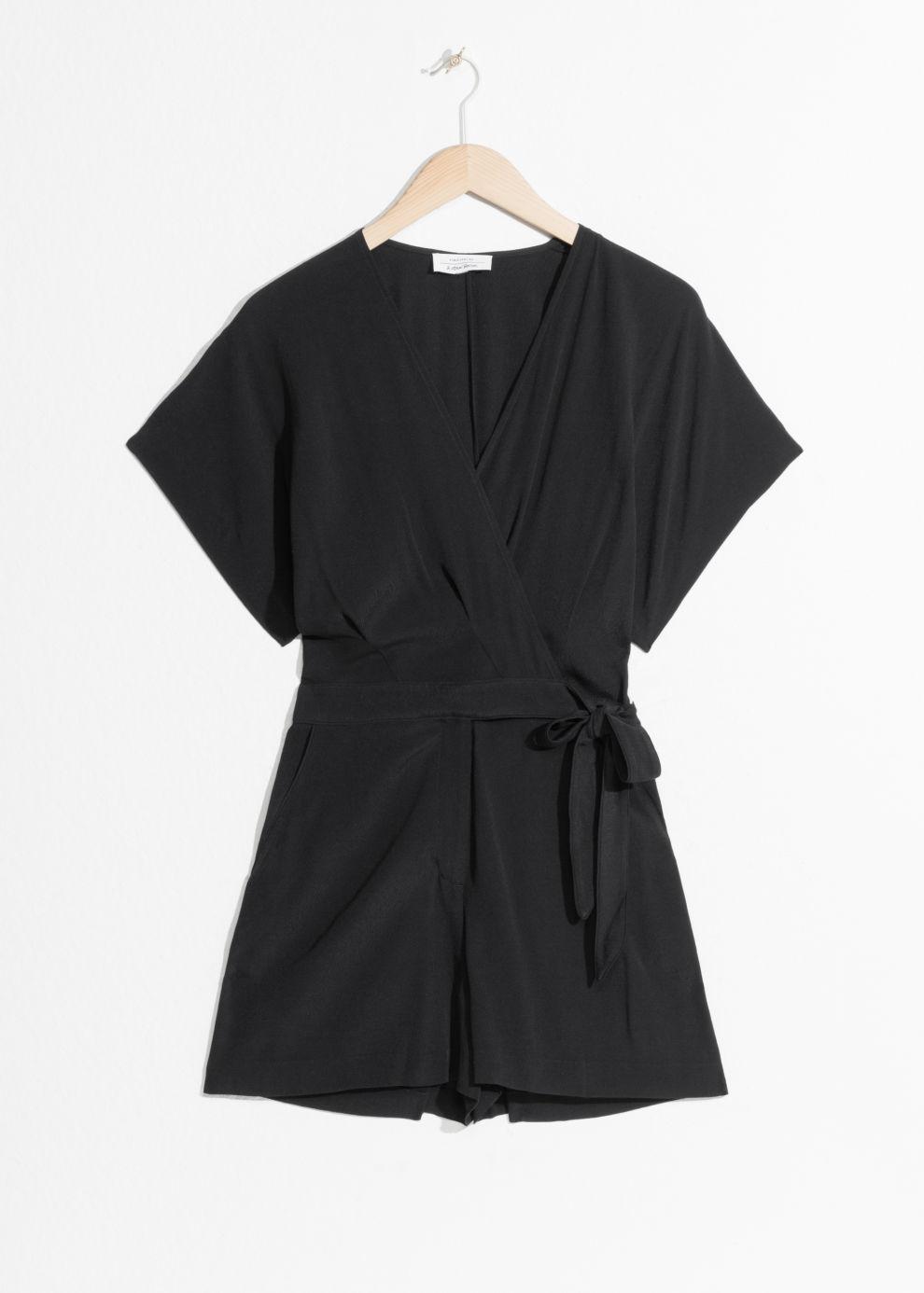 wrap tie romper
