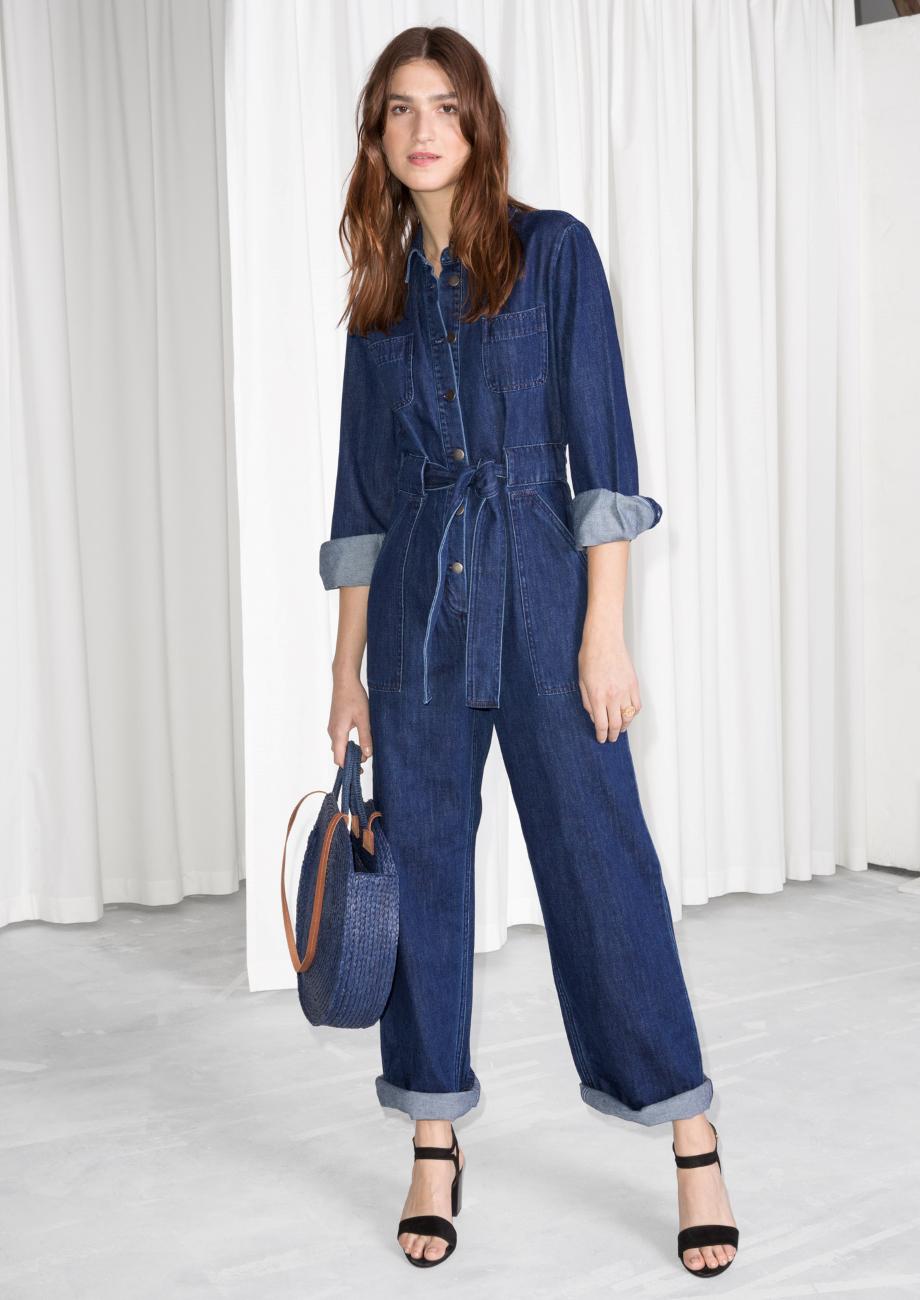 other stories denim jumpsuit