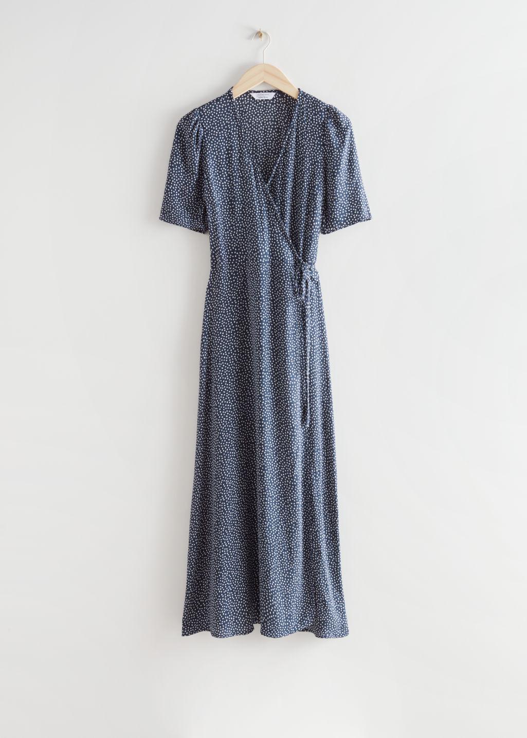 \u0026 Other Stories Printed Midi Wrap Dress 