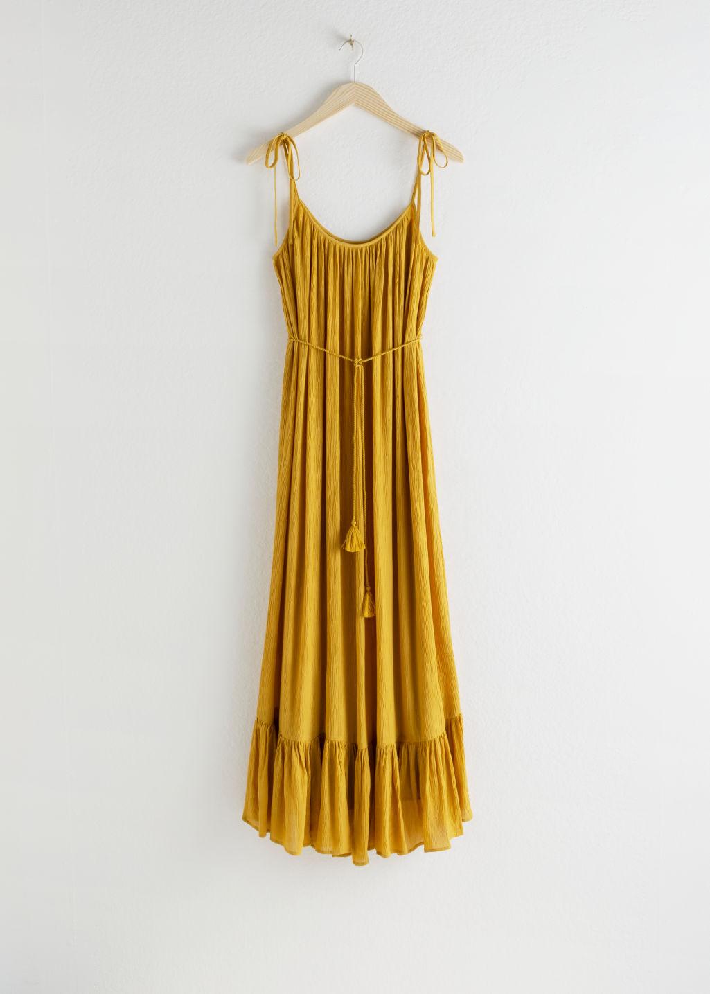 and other stories gold dress