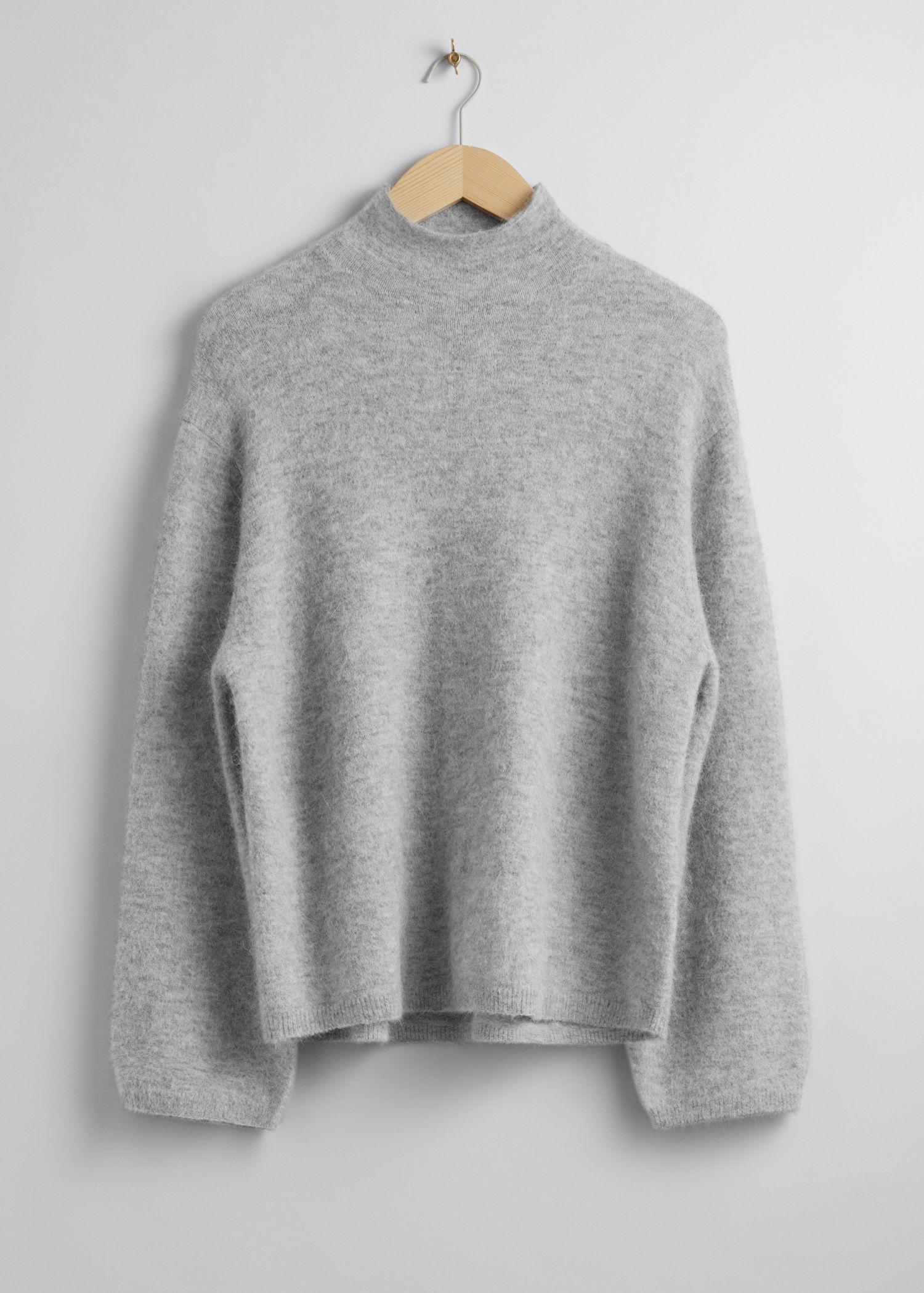 Other Stories Mock neck Knit Sweater in Grey Lyst Canada