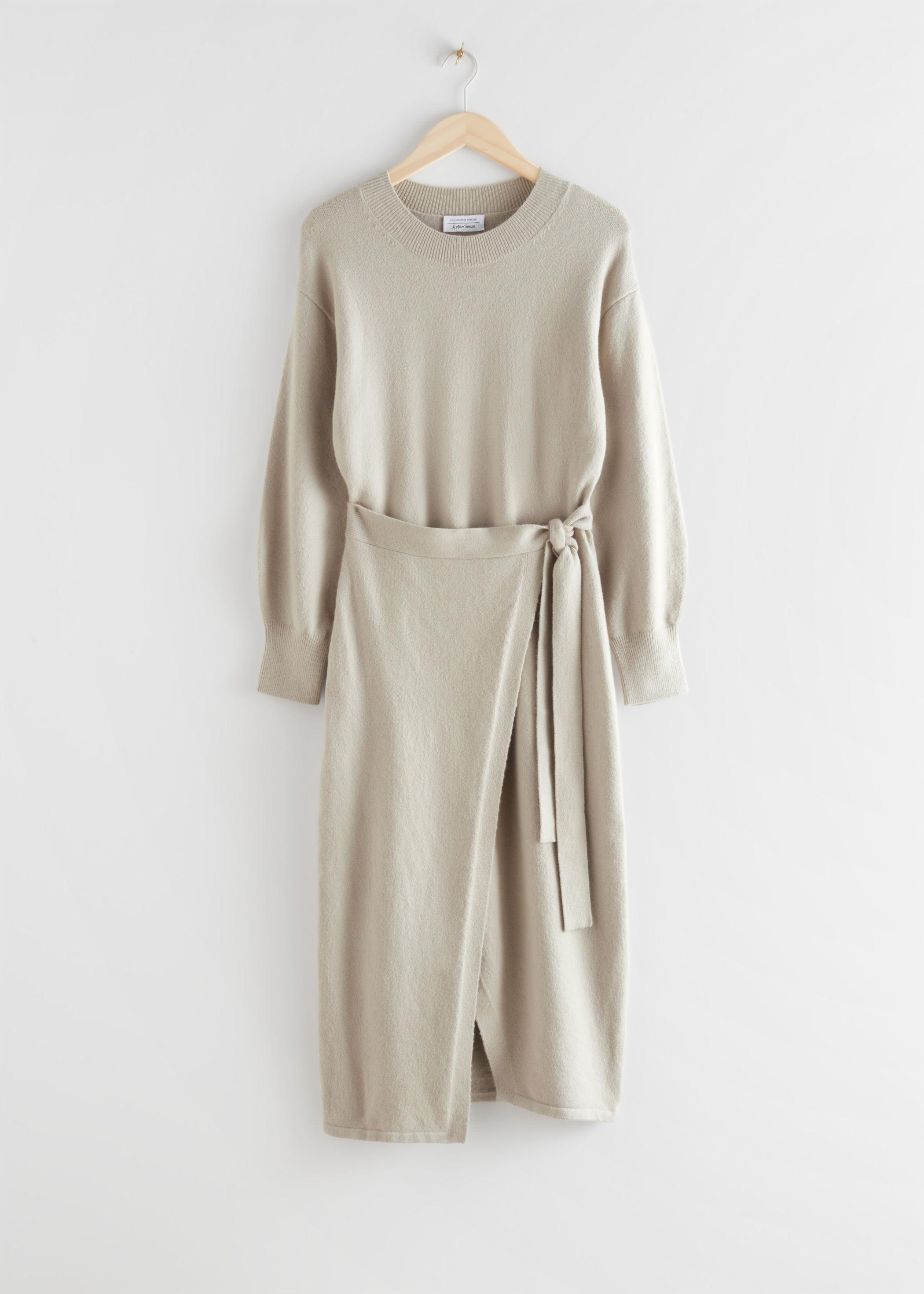 midi wrap dress other stories