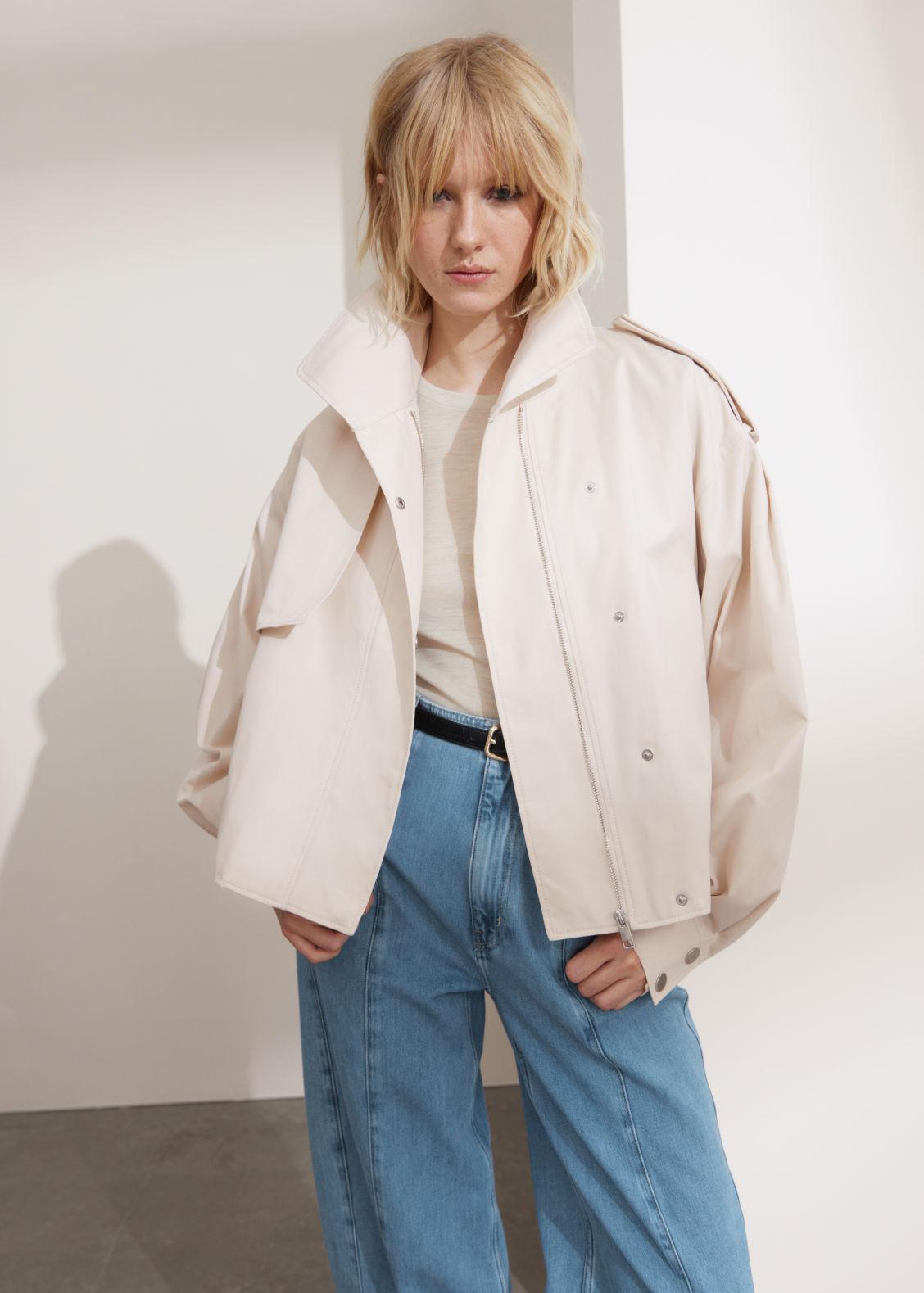 & Other Stories Oversized Belted Jacket in Natural | Lyst