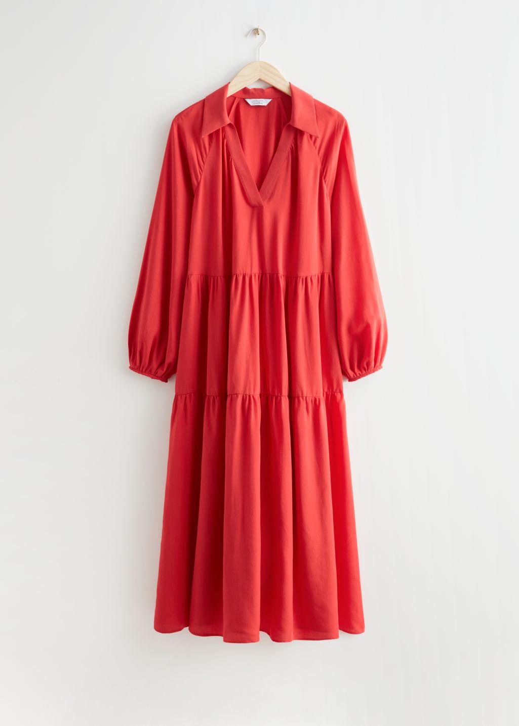 Voluminous Tiered Maxi Dress | Lyst UK