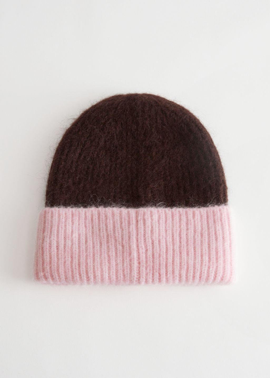 & Other Stories Ribbed Mohair Blend Beanie in Pink | Lyst