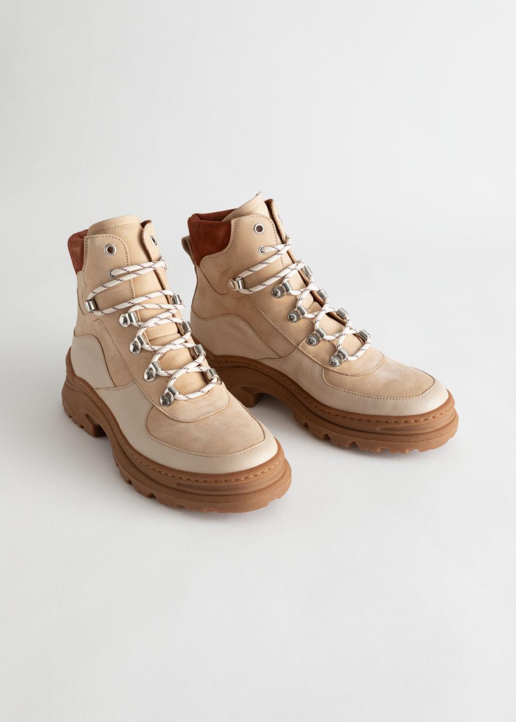 Other Stories Chunky Platform Hiking Boots in Orange Lyst