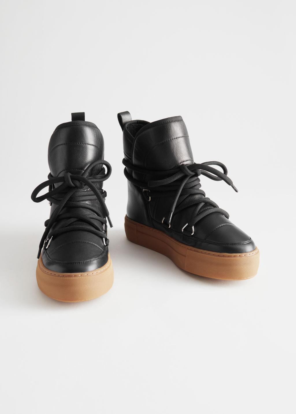 winter boots with shearling lining