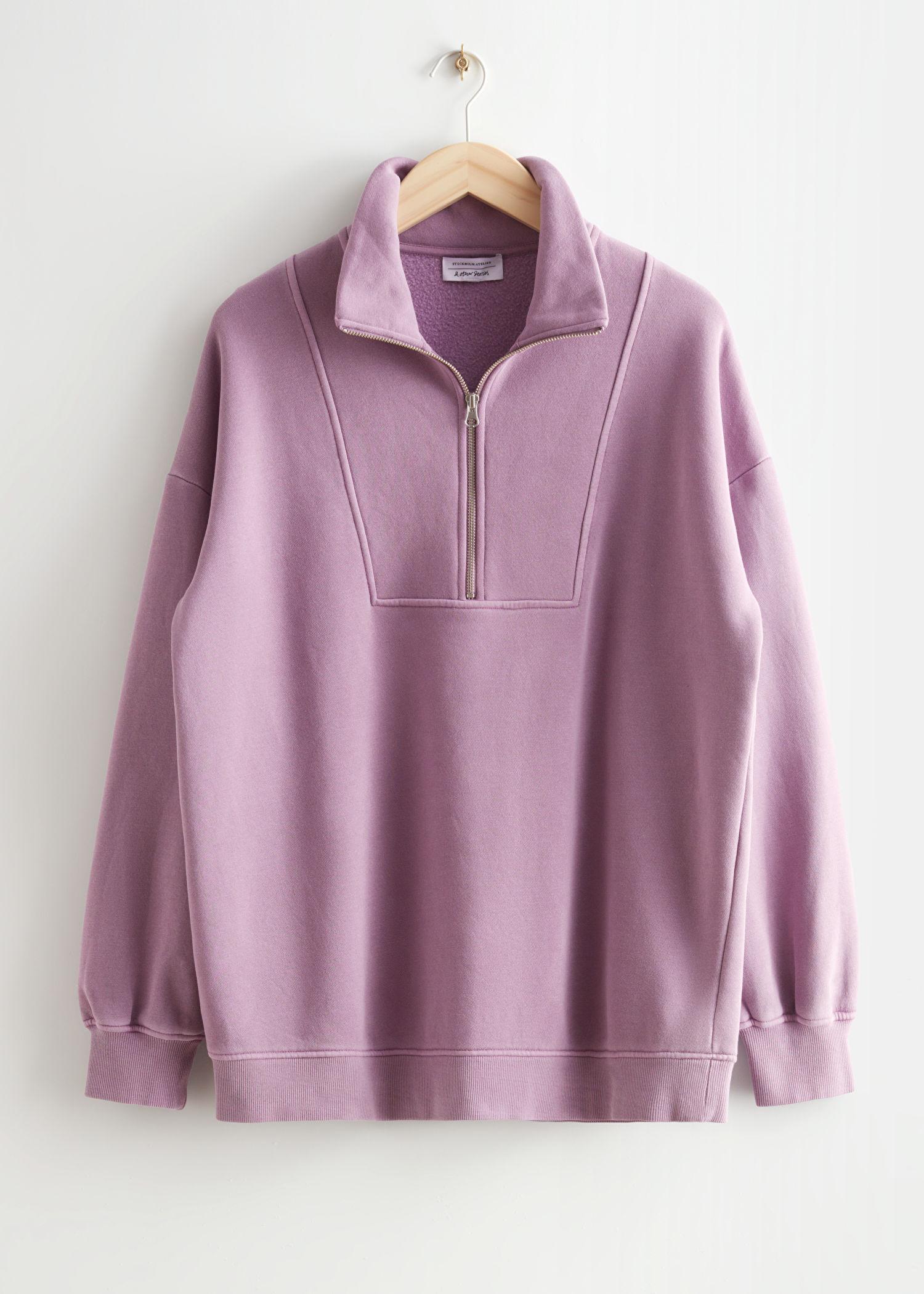 u0026 Other Stories Soft Half-zip Sweater in Purple | Lyst Canada