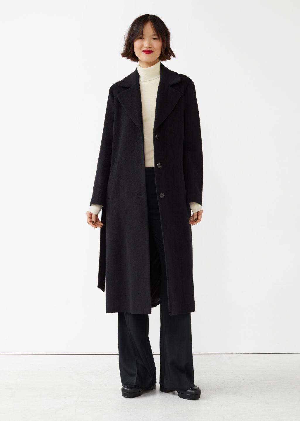 Wool Relaxed Alpaca Blend Coat 