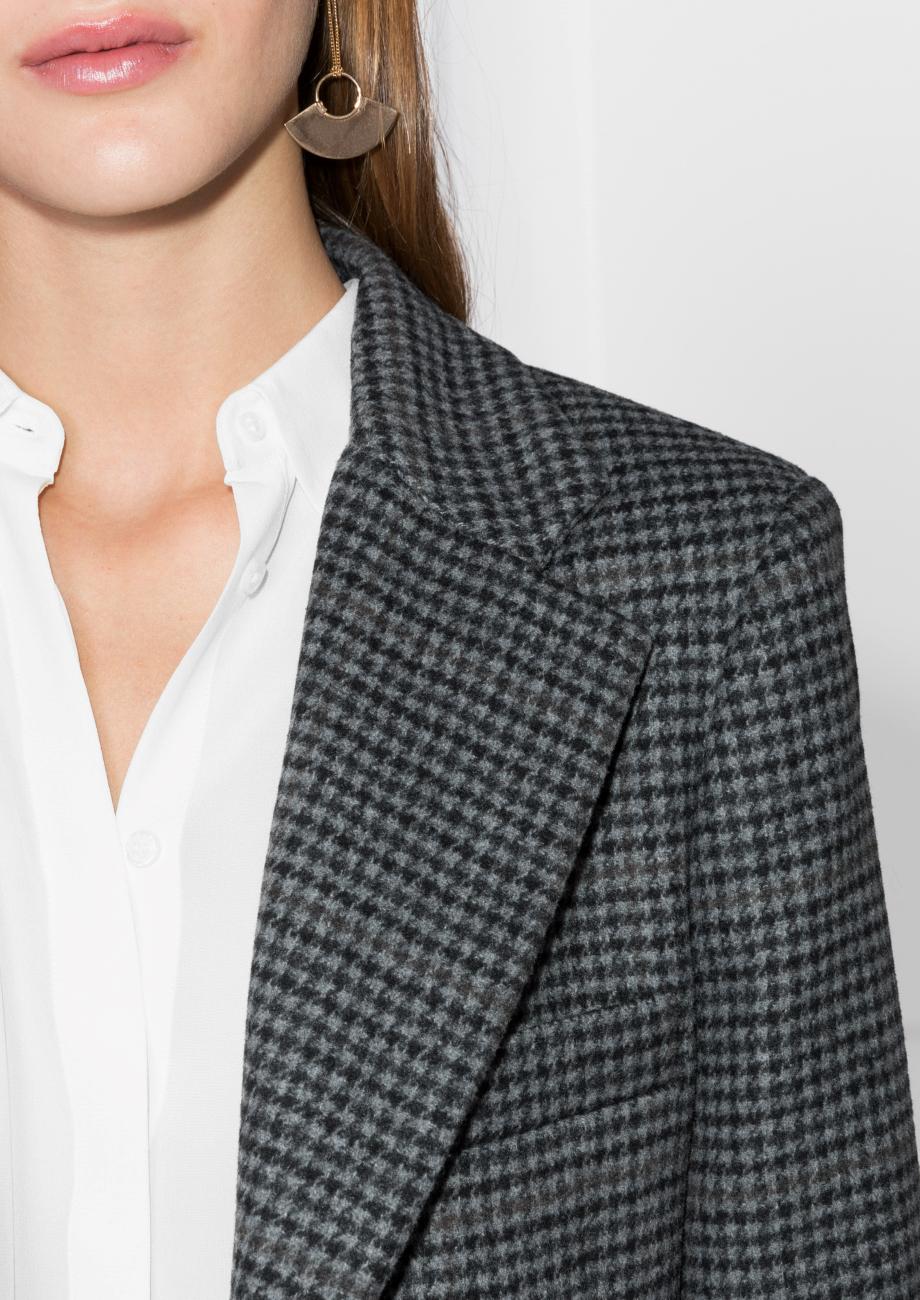 Wool check blazer Clearance