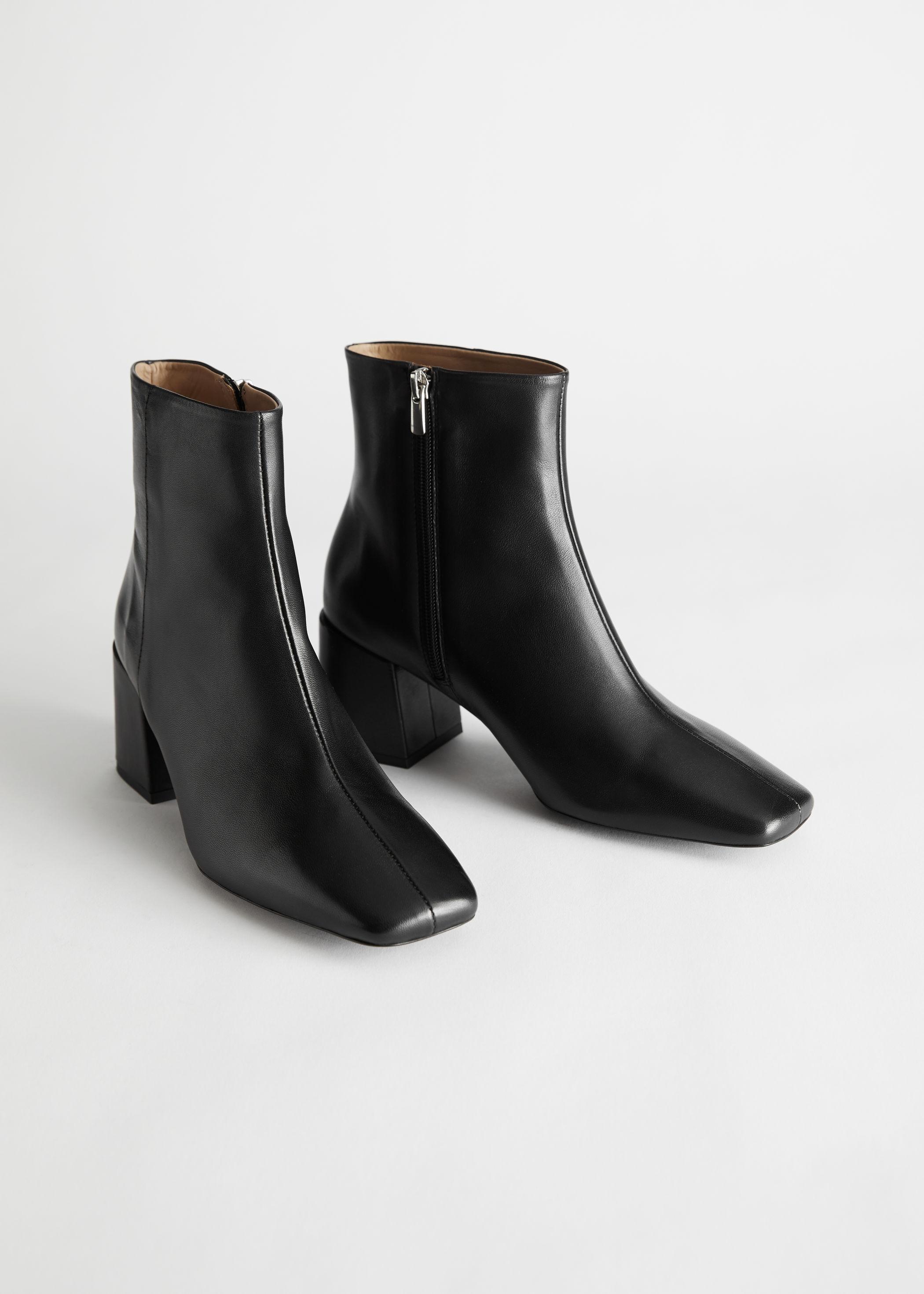 ankle boots square toe