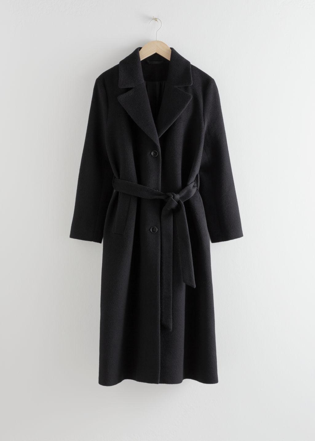& Other Stories Wool Oversized Alpaca Blend Coat in Black - Save 11% - Lyst