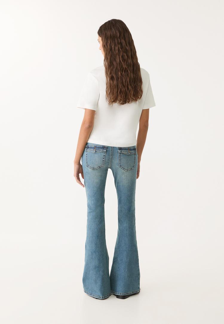 Low Waist Stradivarius Jeans Campana D04 Jeans A Campana Low Waist