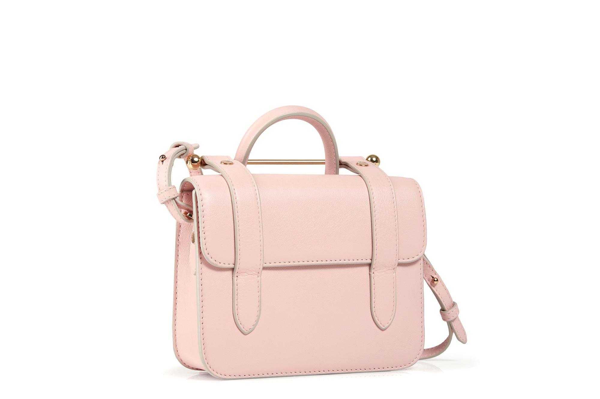 Strathberry Leather Mc Nano in Pink | Lyst