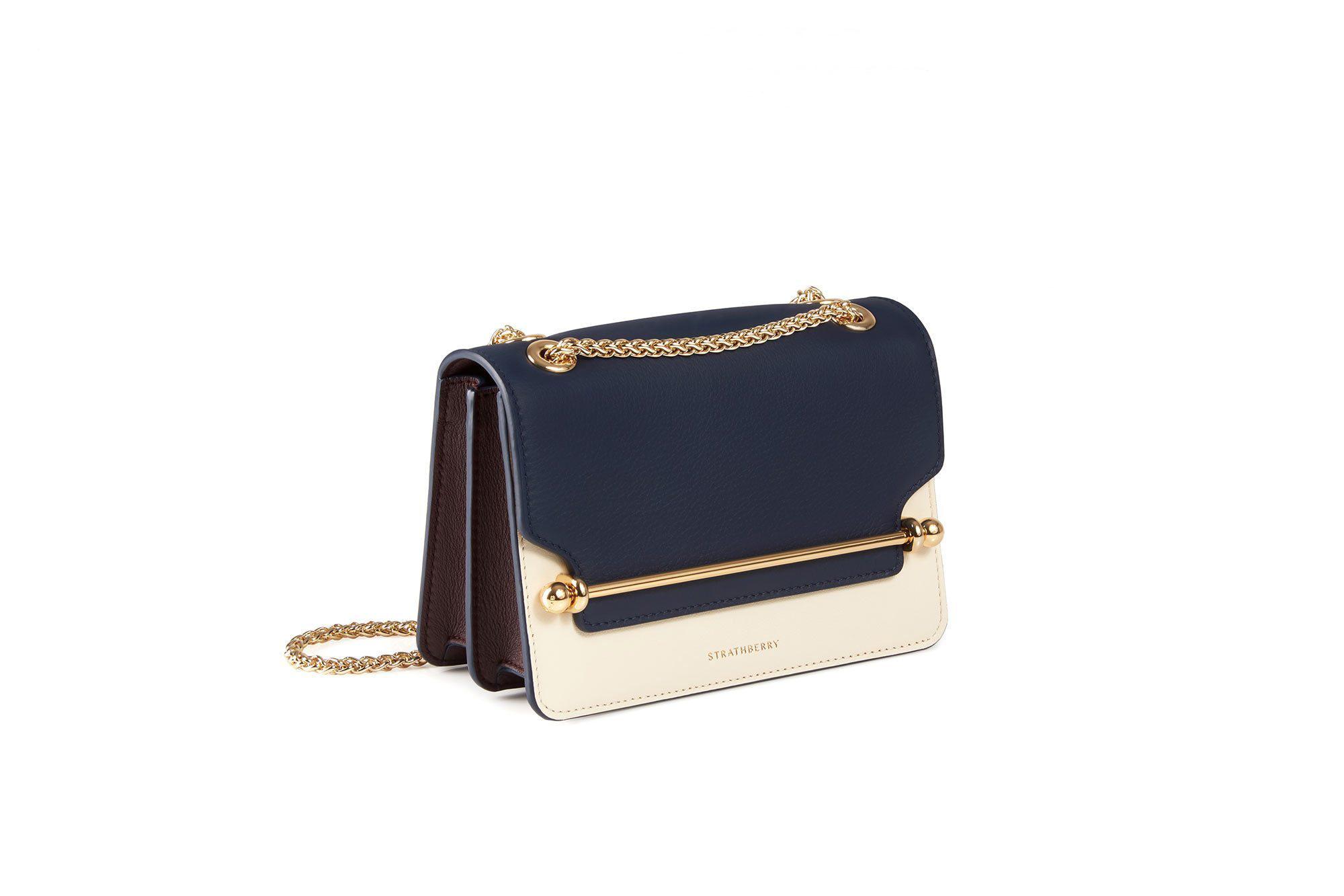 Strathberry Leather East/west Mini in Blue - Lyst